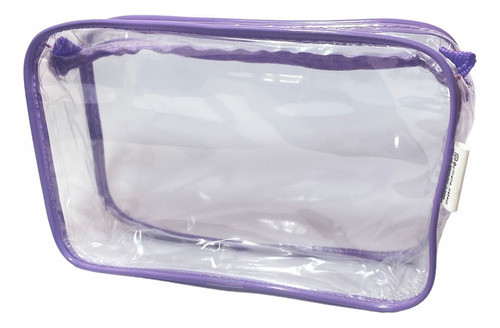 Kit Com 4 Necessaire Transparente E Lílas 23x15 1