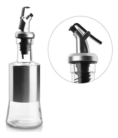 Botella Dispensador Aceite Vinagre Con Pico Vidrio 300 Ml 0