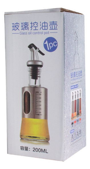 Botella Dispensador Aceite Vinagre Con Pico Vidrio 300 Ml 1