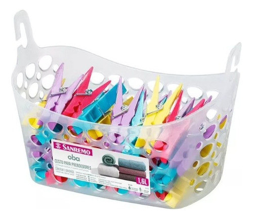 Cesto Multiuso Para Prendedores Sanremo Cinza 0