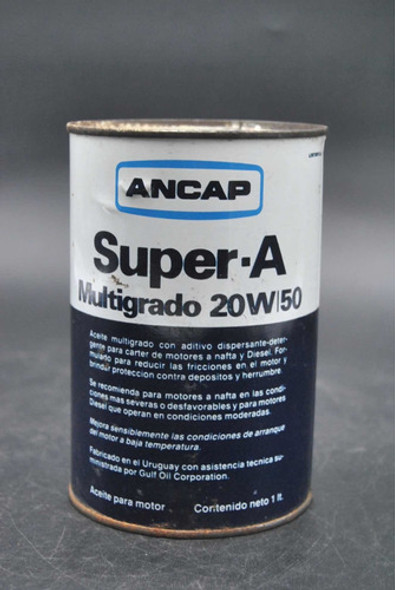 Antigua Lata Ancap Aceite Viejo Vintage Coleccion Vacía 1