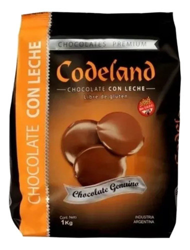 Chocolate Cobertura Codeland Leche X Kg Cotillon Sergio 0