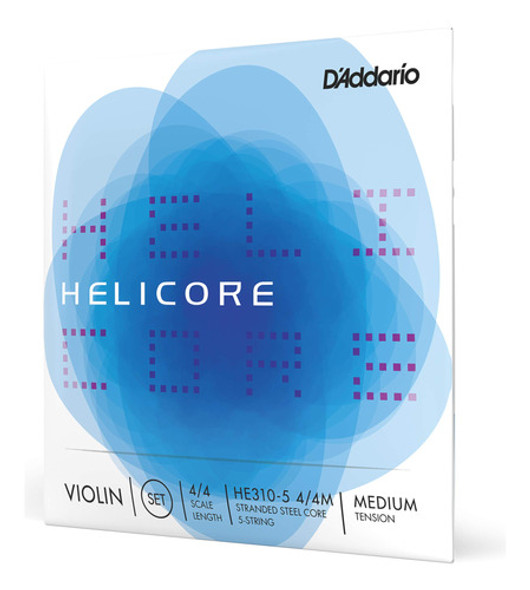 Daddario Helicore Violin 5 String Set 4 4 Scale Medi 0