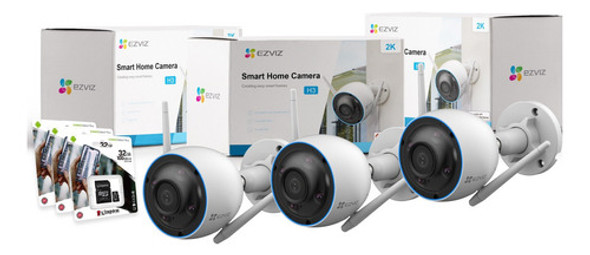 Kit 3 Cámaras Seguridad Mini Ezviz Interior Wifi Espia +32gb 0