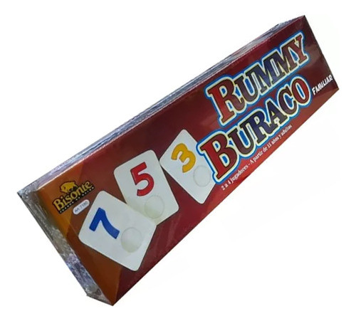 Rummy Burako Familiar Fichas Bajorelieve Original Bisonte 0