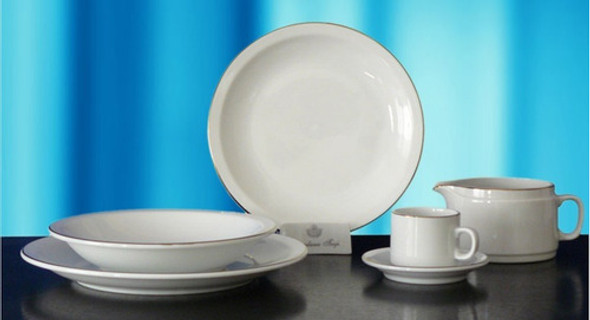 Set 6 Tazas Cafe Pocillo Borde Dorado Porcelana Tsuji 499 1