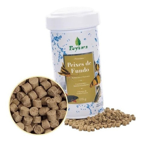 Raçao Peixes De Fundo Poytara 135g - Cascudo Botia Coridora 1