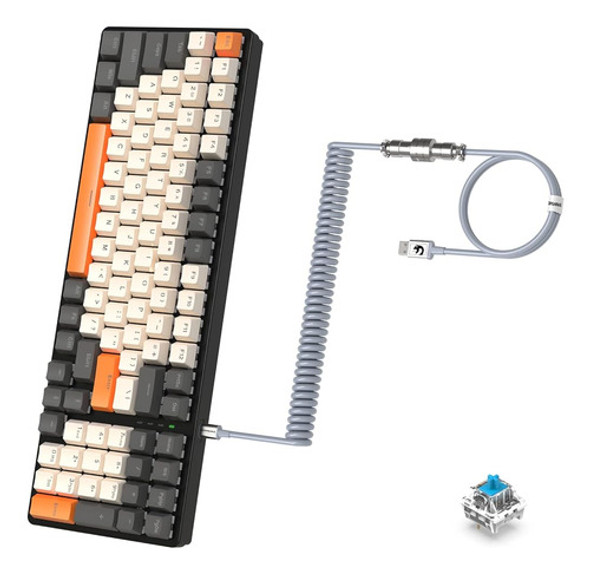 K3 Teclado Mecánico Para Juegos 98 Teclas Interruptor Azul Ó 0