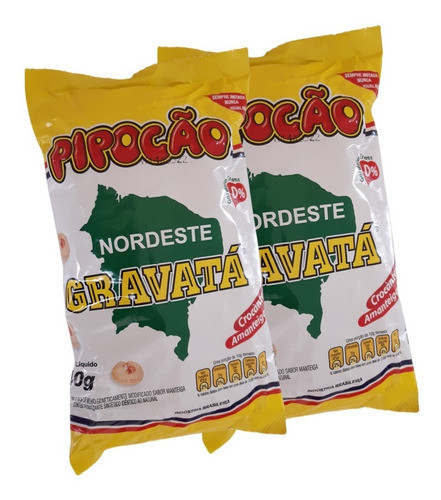 Pipoca Gravatá Do Nordeste Pipocão 40g, 2 Fardo Com 10 Uni 0