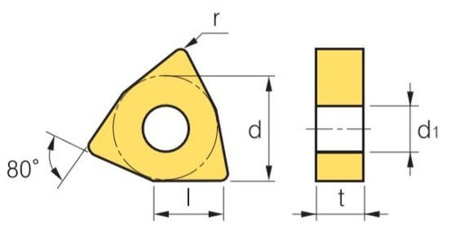 Pastilla Inserto Para Torneria Wnmg080408-gr Korloy 1