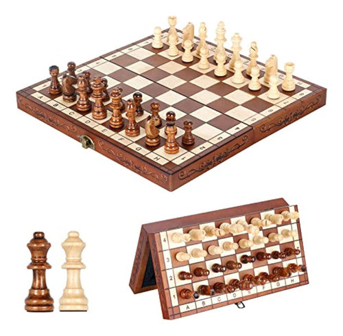 Syrace Juego De Ajedrez Magnético, Juego De Mesa 0