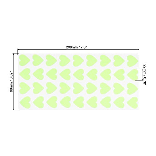 Stickers Que Brillan En La Oscuridad  144 Corazones 1