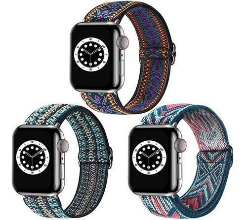 Malla Elastica Para Apple Watch 42-44-45mm Flor-fash-flecha 0