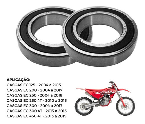 Kit 2 Rolamento 6905 2rs Roda Dianteira Gas Gas (todas) 1
