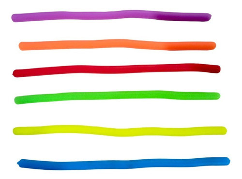 Juguete Antiestrés Estirable Soga Cuerda X 6 Unidades 18 Cm 1