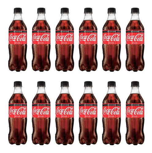 Coca Cola Botella 500ml Zero Pack X12 Gaseosa Zetta Bebidas 0