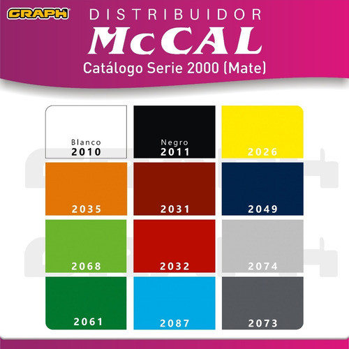 Mccal Vinilo Autoadhesivo De Corte Serie 2000 Mate 1