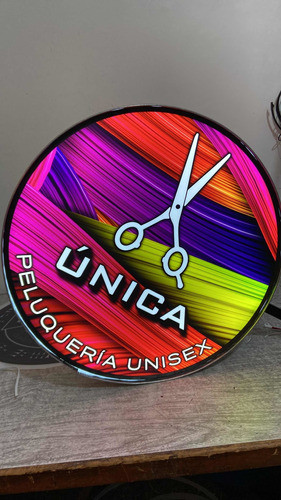 Cartel Luminoso Tipo Pastilla Doble Cara Con Soporte 60cm 1