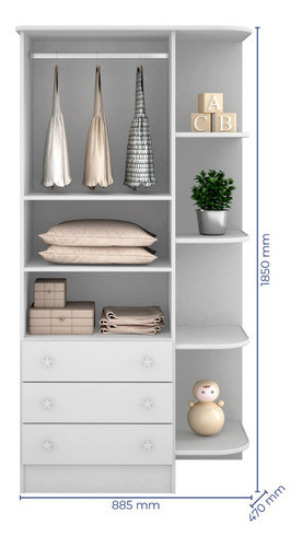 Jogo Quarto Infantil Berço Guarda Roupa Colchão - Qmovi 1