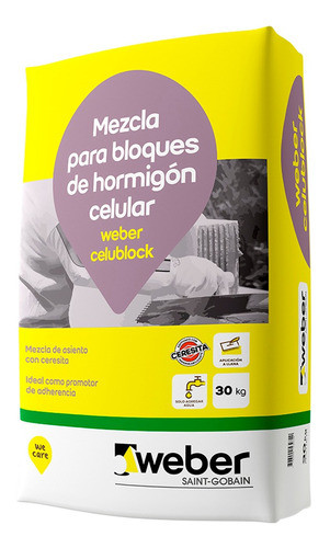 Weber Celublock Mezclapara Bloques De Hormigon Celular 30 Kg 0