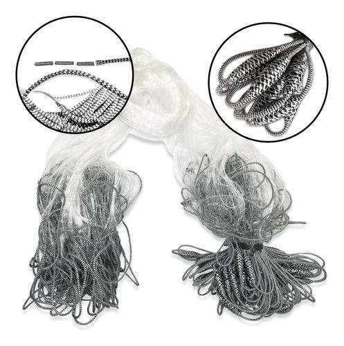 Rede Pesca 40mm Malha 8 Fio 0,30 1,92 Alt. 50 Mts +- 4 Dedos 0
