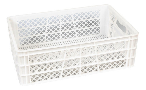 Cajon Canasto Apilable Ventilado Multiuso N27 Blanco 0