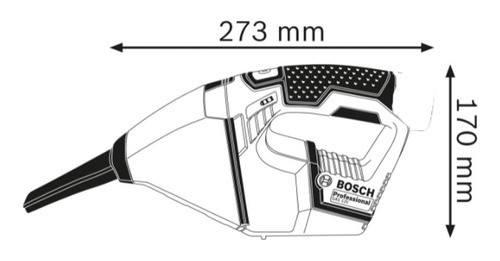 Aspirador De Po Gas12v 12v Sem Bateria E Carregador Bosch 1
