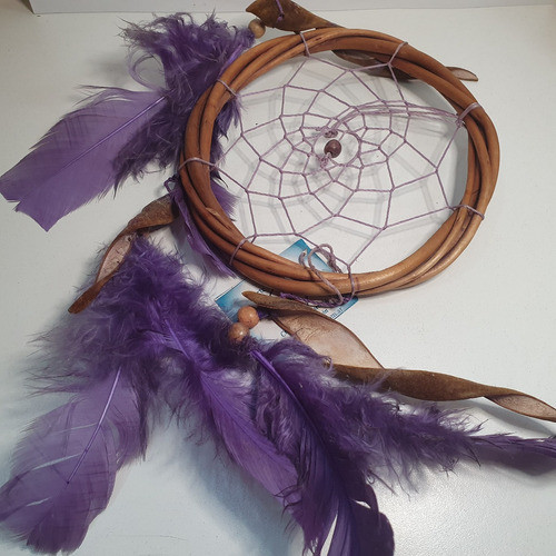 Atrapa Sueños Pequeño Con Plumas 14cm 0