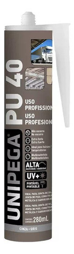 Unipega Sellador Poliuretanico Pu 40 Gris 0