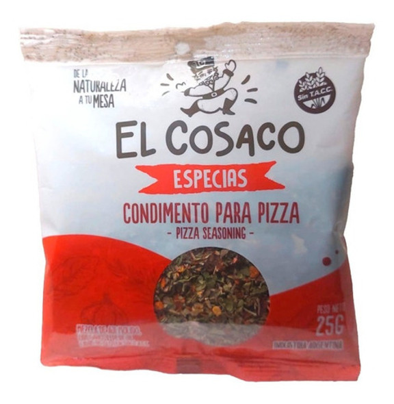 Condimento Para Pizza 25 Grs En Doy Pack Sin Tacc El Cosaco 0 Condimento Para Pizza 25 Grs En Doy Pack Sin Tacc El Cosaco 0