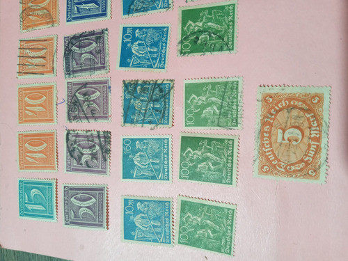 Alemania Reich 34 Estampillas Nuevas Y Usadas 1922 1