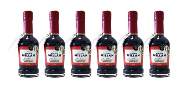 Aceto Balsamico Di Modena Igp Acetaia Millan 250 Ml Pack X 6 0