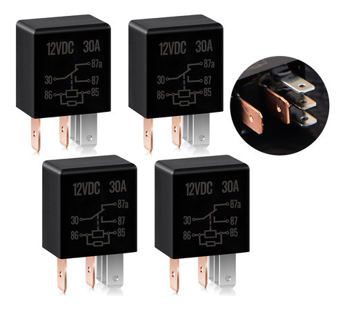 Rel De 5 Pines De 12 V, Rel De 12 V, 30 A, Rel Automotriz Mu 0