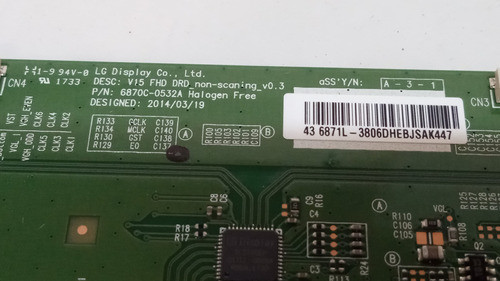 Placa T-con Aoc Le43f1461/28 C/gtía! 6870c-0532a Pl530 1