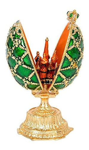 Qifu Pintado A Mano Esmaltado Faberge Huevo Estilo Decorativ 0