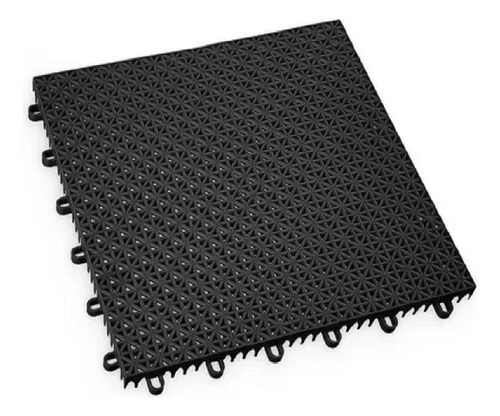 Piso Plástico Estrado 30x30x1,4 Cor Preto Kit C/ 6 Peças 0