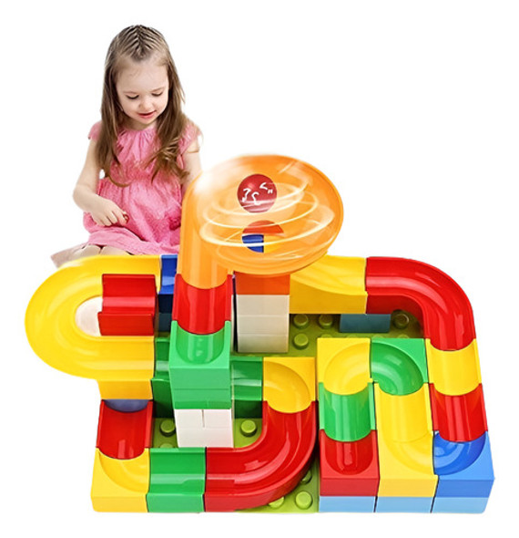 Temi 54 Pcs Marble Run Basic Sets Para Niños | Pista De Carr 0