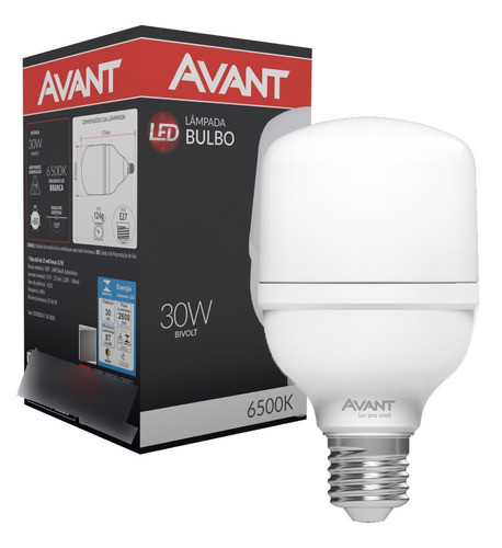 50 Lâmpada 30w Bulbo Hp Barracão Galpão Bivolt Led E27 Avant 1