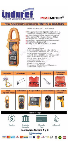 Pinza Amperométrica Inteligente Pm2118s Pantalla Lecturadual 1