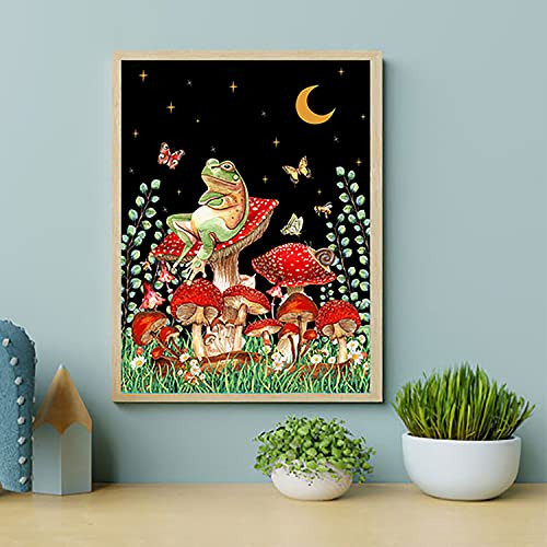 Kit Pintura Por Numero 4 Cuadros De Hongos 30x40 1