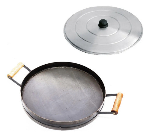 Kit Disco P/ Fogareiro Papaléguas 43cm Com Borda 4cm + Tampa 0