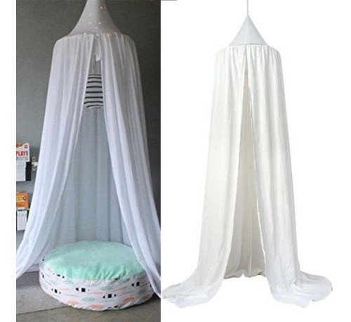Algodón Blanco Dosel Colcha Mosquito Net Baby Leer Sueño Tie 0
