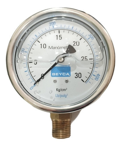 Manómetro 0-30 Kg/cm2 Mm4-48 Beyca C/glicerina (100mm) 0