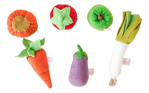 Set Verduras De Tela 6pz Comiditas De Juguete- Mis Juguetes 0