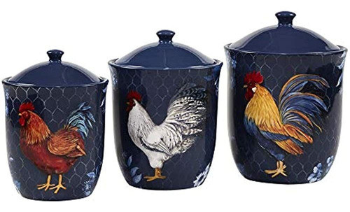 Certificación Internacional Indigo Rooster Juego De Recipien 0