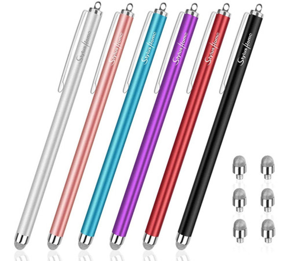 6 Lapices Opticos 6 Colores Punta De Fibra + 6 Puntas 0