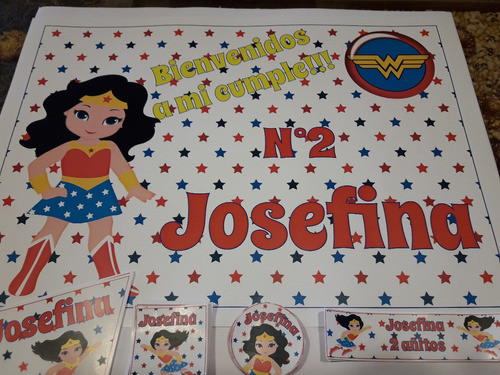Mujer Maravilla Oferta Combo Cumpleaños Wonder Woman 0