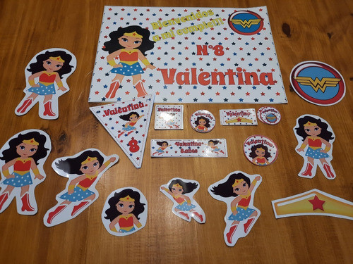 Mujer Maravilla Oferta Combo Cumpleaños Wonder Woman 1