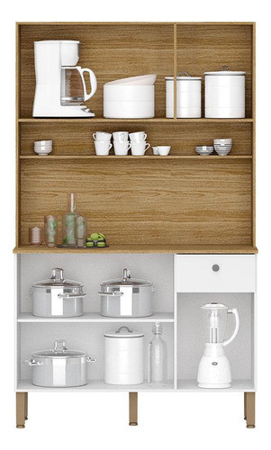 Kit Cozinha Style 6 Portas Freijó Supremo Ripado - Kits 1