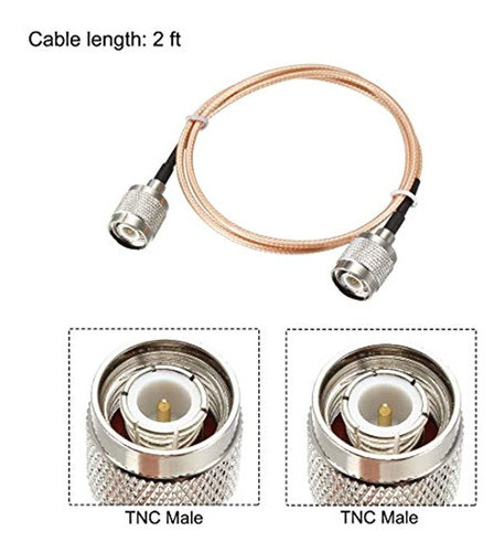 Uxcell Rg316 Rf Cable Coaxial Tnc Macho A Tnc Macho Cable Fl 1